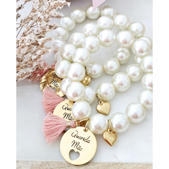 PULSEIRA PÉROLAS QUERIDA MÃE