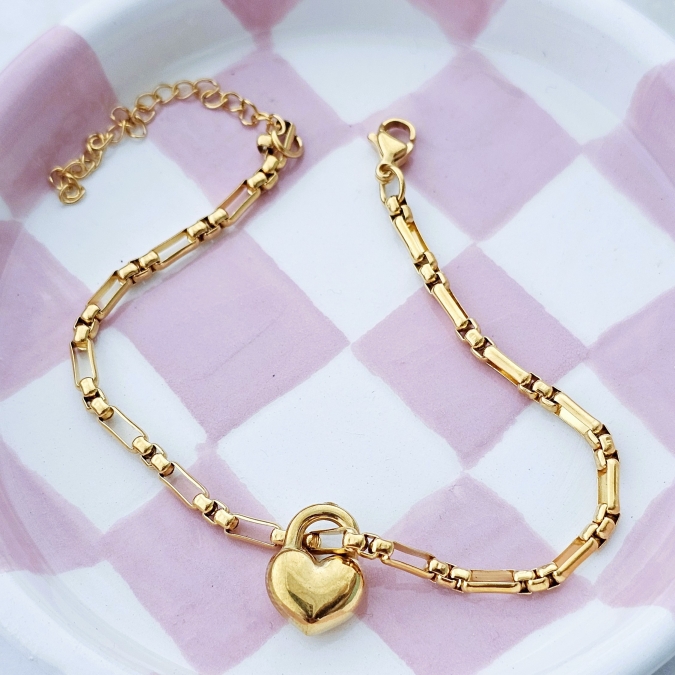 PULSEIRA CADEADO CORAÇÃO