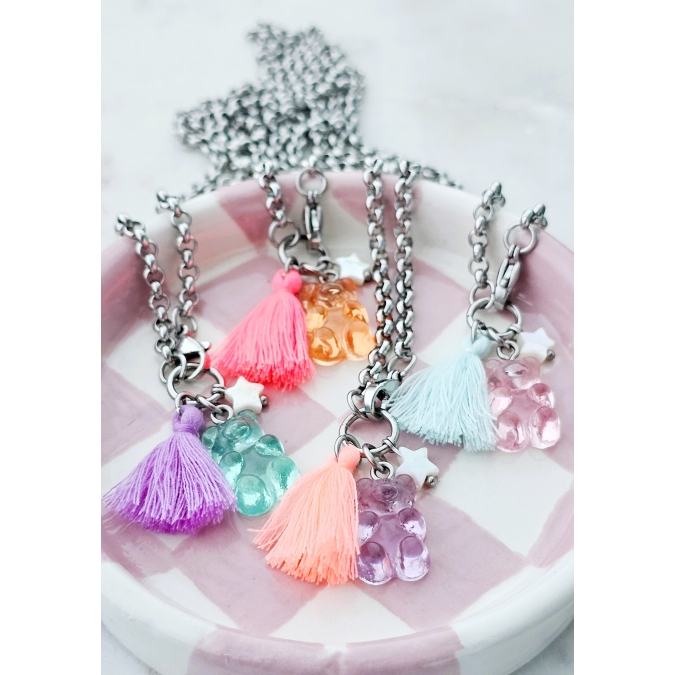 COLAR URSINHO COM POMPOM