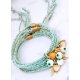 PULSEIRA OLHAR DOURADO TURQUESA