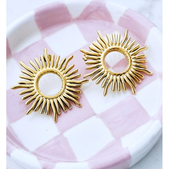 BRINCOS SOL DOURADO