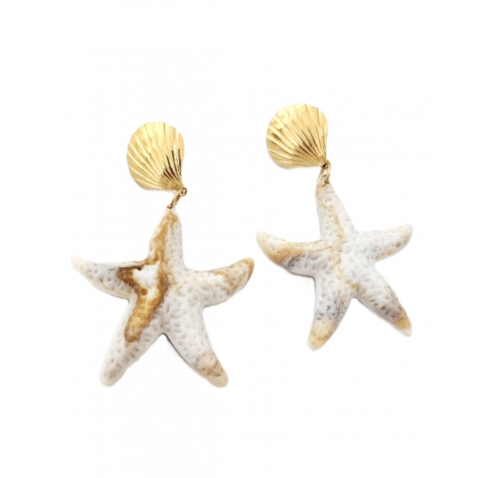 BRINCOS ESTRELA DO MAR NATURAL