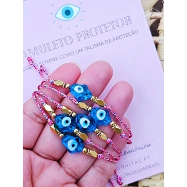 PULSEIRA AMULETO OLHO PROTETOR COLORIDO
