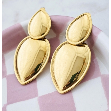 BRINCOS DOURADOS GEOMÉTRICOS