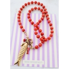 COLAR CORAL VERMELHO COM CHARMS