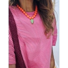 COLAR VERMELHO COM PEIXE CERÂMICO