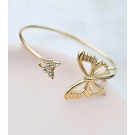 PULSEIRA AJUSTÁVEL BORBOLETA DOURADA