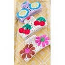 GANCHO DE CABELO CROCHET FRUTAS E FLORES