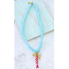 COLAR AZUL COM SARDINHA VERMELHA