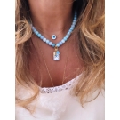 COLAR AZUL COM AZULEJO ESTRELA-DO-MAR