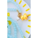 COLAR AZUL COM PENDENTE PATO