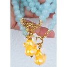 COLAR AZUL COM PENDENTE PATO