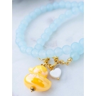 COLAR AZUL COM PENDENTE PATO