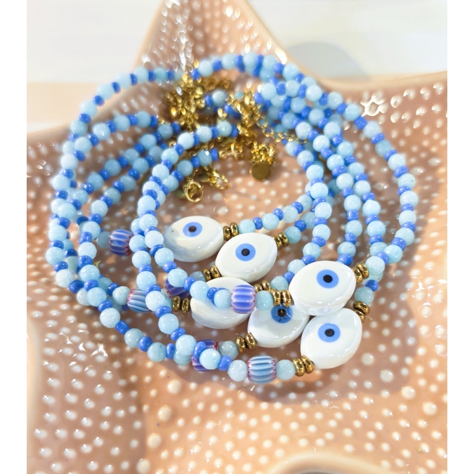 PULSEIRA PARA O PÉ OLHO GREGO