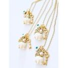 COLAR ELEFANTE BRANCO AMULETOS