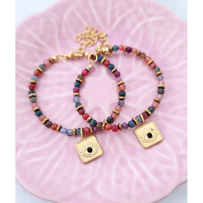 PULSEIRA OLHAR DE PROTEÇÃO – PEDRA NATURAL