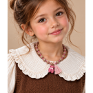 COLAR KIDS BUBBLE URSO ROSA