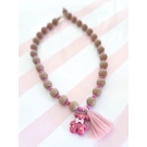 COLAR KIDS BUBBLE URSO ROSA